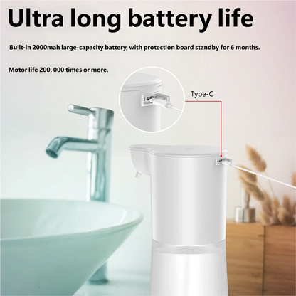 HOMEFISH Smart Sensor Automatic Soap Dispenser 350ml USB Charging Contactless Soap Foam Dispenser Hand Sanitizer Machine Beauty World Shop