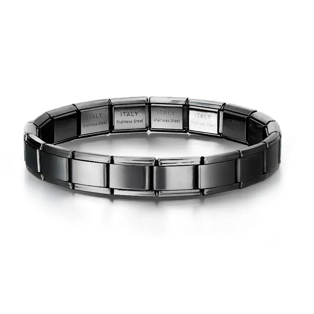 2024 New Popular Fashion Italian Module Charm Links Fit 9mm Bracelet Stainless Steel Links Jewelry Making Beauty World Shop