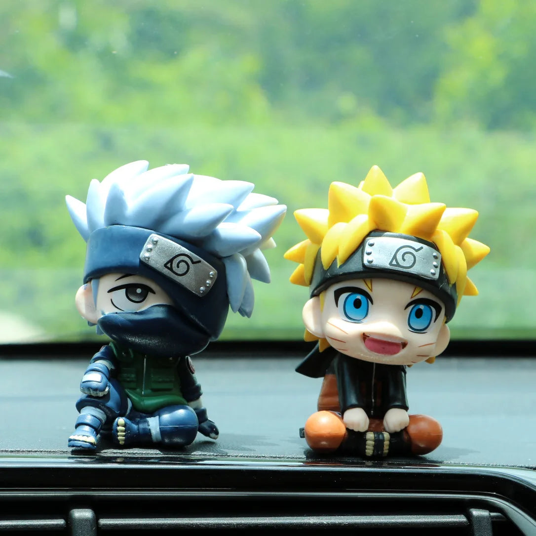 9cm Naruto Anime Figure Naruto Kakashi Action Figure Q Version Kawaii Sasuke Itachi Figurine Car Decoration Collection Model Toy Beauty World Shop
