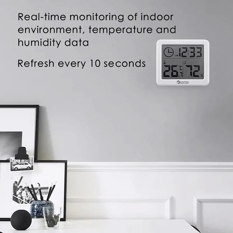 Digital Clock Desk Clock with Temperature Humidity  Wall Clocks for  Home Kitchen Office Desk Decorations NIDITON Beauty World Shop