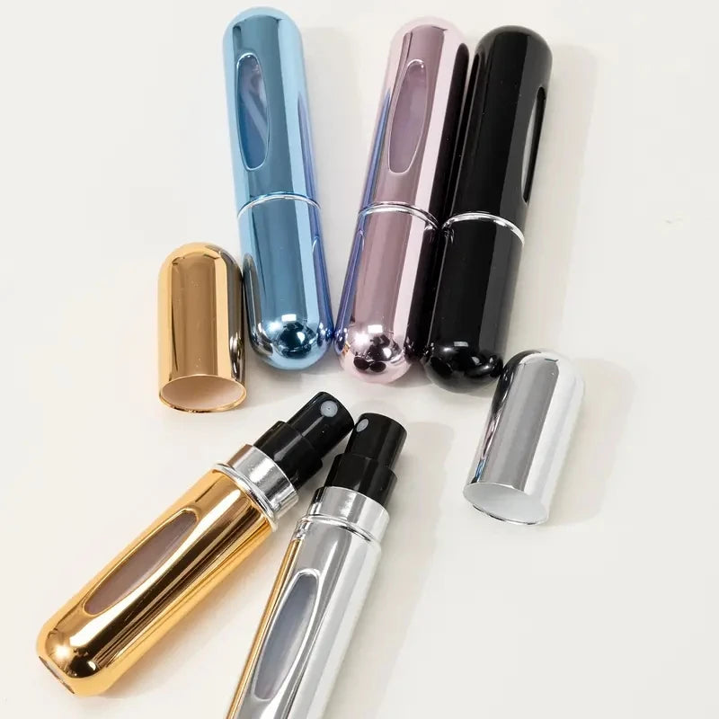 Portable Mini Travel High-end Perfume Bottle Base Refill Bottle Straight Charging Small Sample Perfume Aluminum Material Beauty Fashion