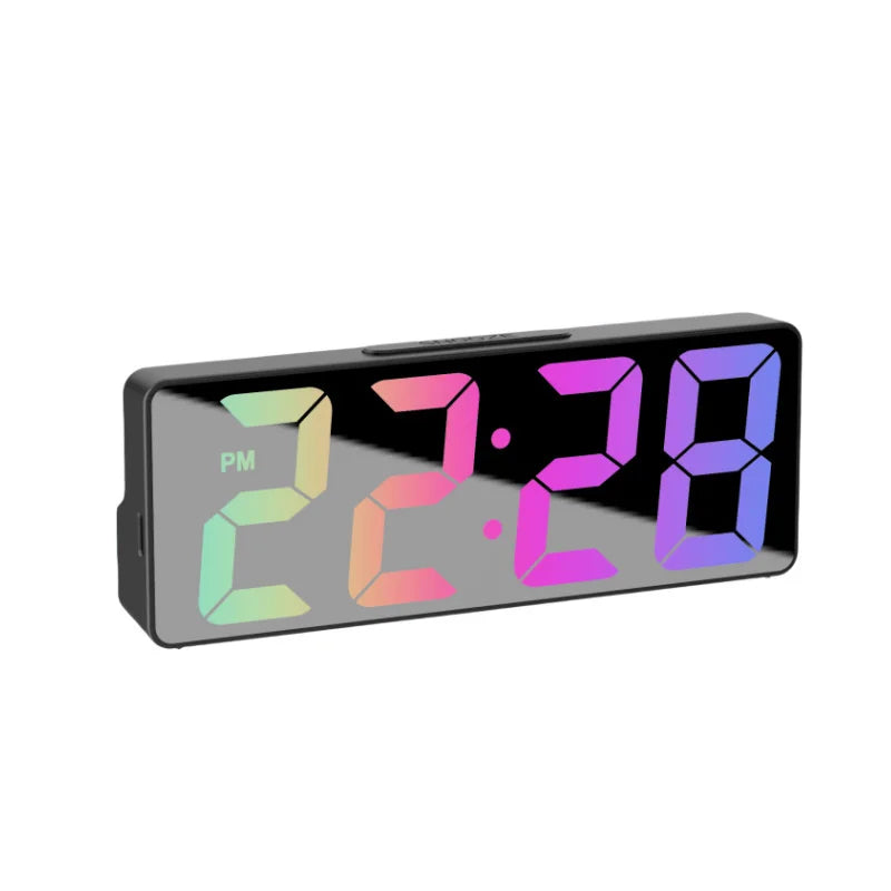 Latest Digital Clock LED Alarm Clock Bedroom Electronic Desktop Clock With Temperature Display Adjustable Brightness 12/24 Hours Beauty World Shop