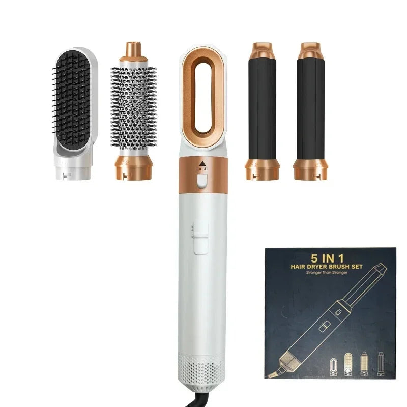 5 in 1 Hair Dryer Brush Hot Comb Set Professional Curling Iron Hair Straightener Styling Tool For Professional Hair Dryer Beauty World Shop