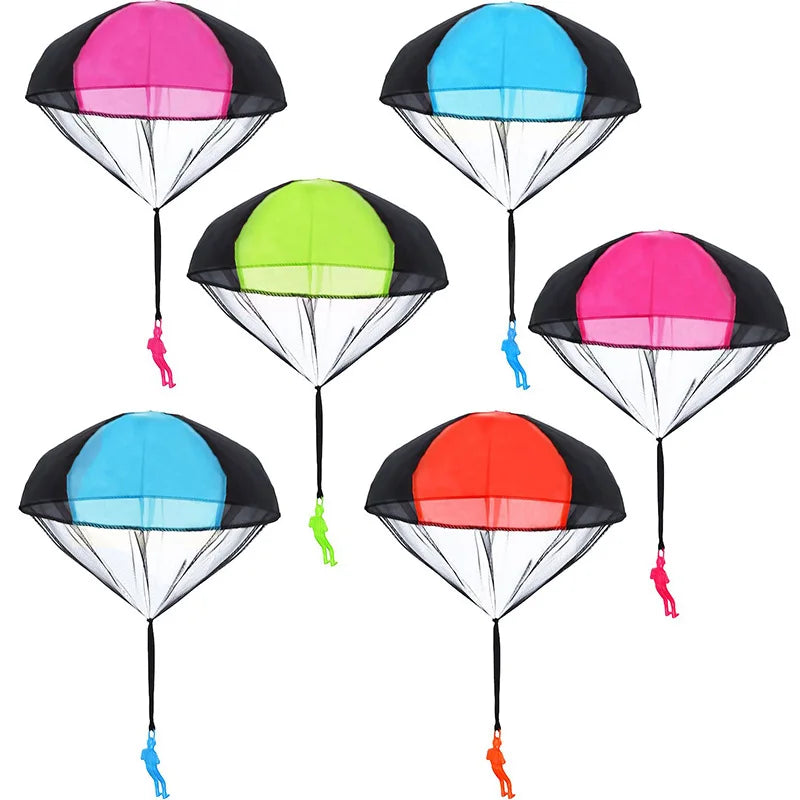 1pcs Hand Throwing Parachute Outdoor Funny Toys Game Play Toys for Fly Parachute Sport with Mini Soldier Toys Beauty World Shop