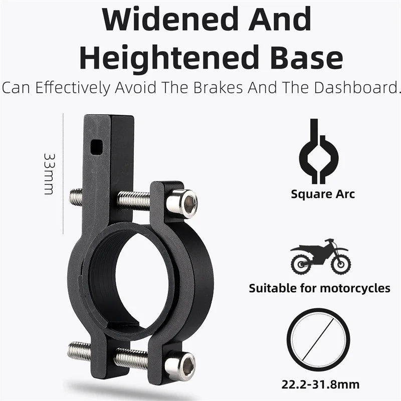WEST BIKING Bicycle Mobile Phone Holder 360° Rotatable  Aluminum Alloy Phone Holder Five Claws Adjustable MTB Road Bike Bracket Beauty World Shop
