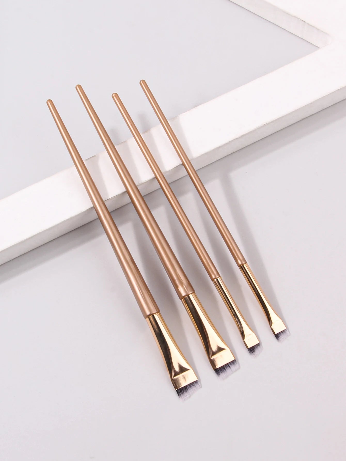 4PCS Liquid Eyeliner Brush Ultra Thin Fine Oblique Angle Flat Head Eyebrow Brush Beauty World Shop