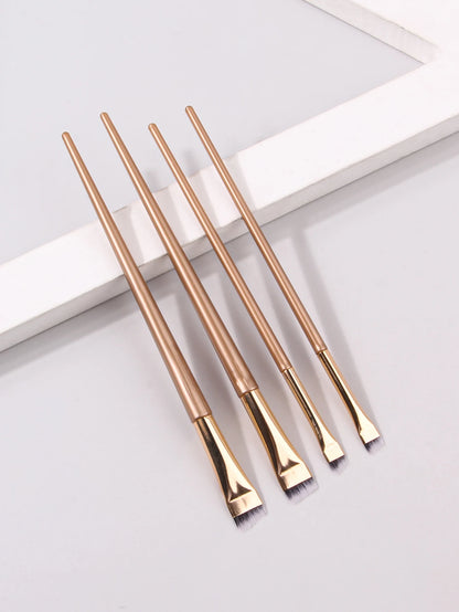 4PCS Liquid Eyeliner Brush Ultra Thin Fine Oblique Angle Flat Head Eyebrow Brush Beauty World Shop