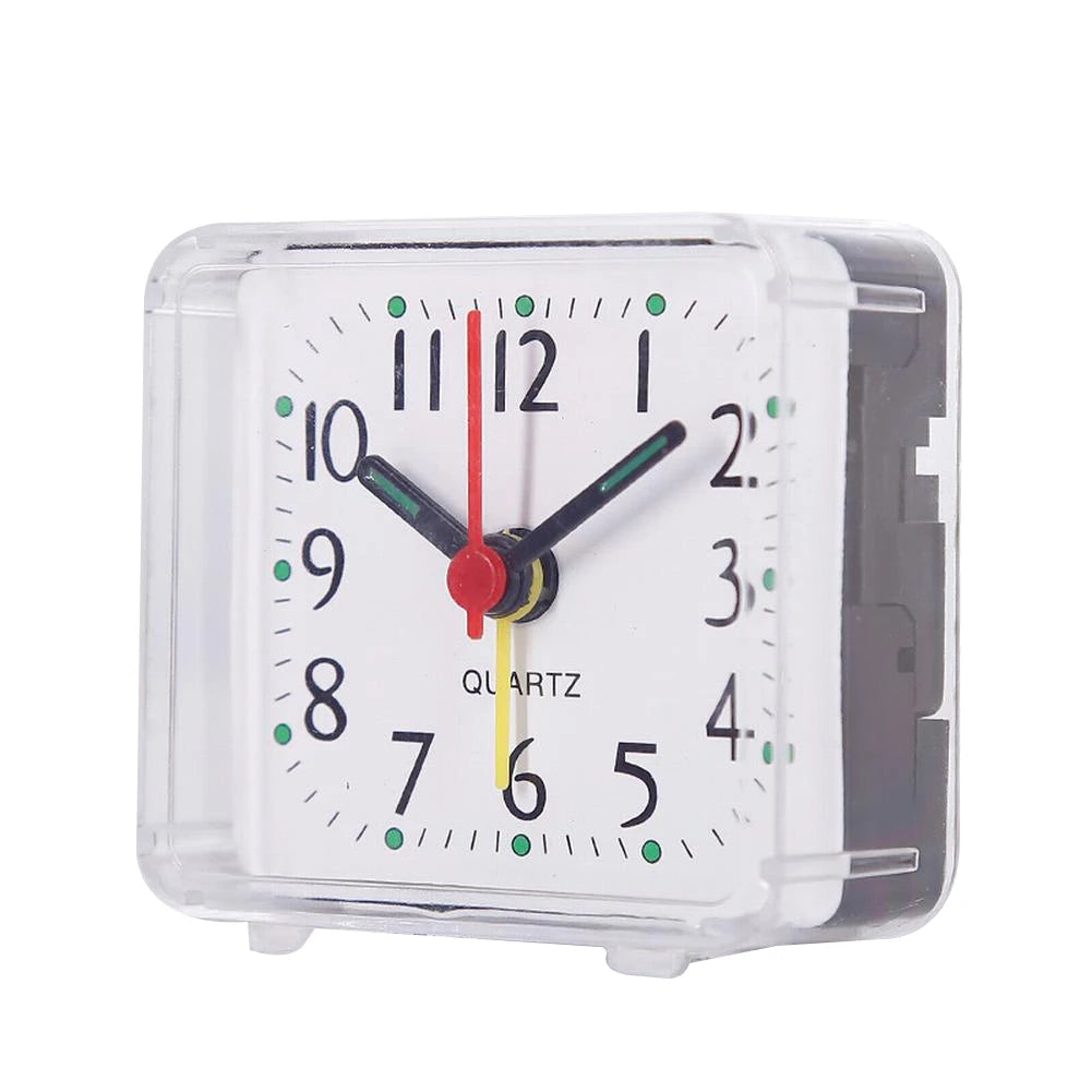 Bedside Small Alarm Clock Quartz Battery Square Candy Color Student Bedroom Alarm Clock Wake Up With Beeping Sound Beauty World Shop