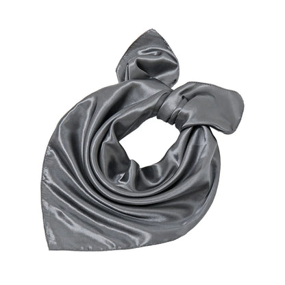 Women New Plain Satin Solid Color 60x60cm Square Scarf Girl Simulation Silk Performance Small Scarves Best Party Gift Beauty World Shop