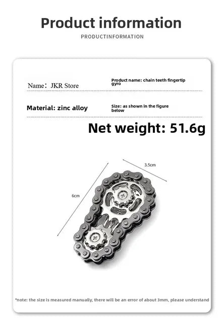 Sprocket Flywheel Flywheel Flying Top Flying Disk Anti-Anxiety Ornaments Metal Bicycle Chain EDC Rotating Flying Disk Adult Toy Beauty World Shop