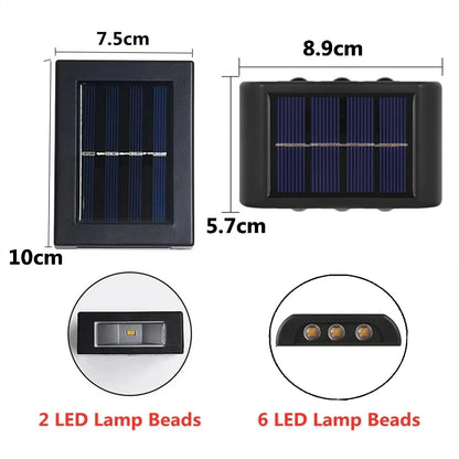 Solar LED Outdoor Light Solar Lighting Sensor Lamp Streetlights Exterior Garden Decoration Garland Waterproof Solar Wall Light Beauty World Shop