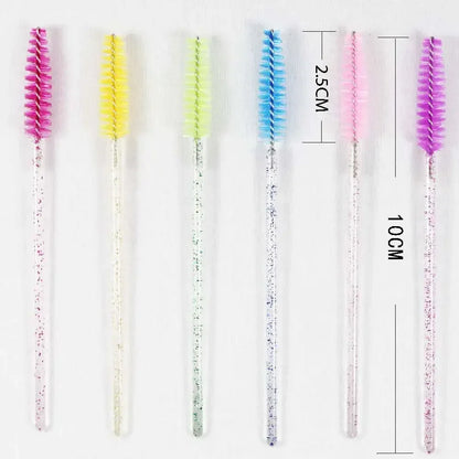 Disposable Crystal Eyelashes Brush Comb 50Pcs Eye Lashes Extension Mascara Wands Makeup Professional Makeup Beauty Tool Beauty World Shop