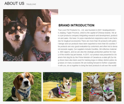 Truelove Pet Harness Small Medium Large Split Dog Fashion Outdoor Dropshipping Beauty World Shop