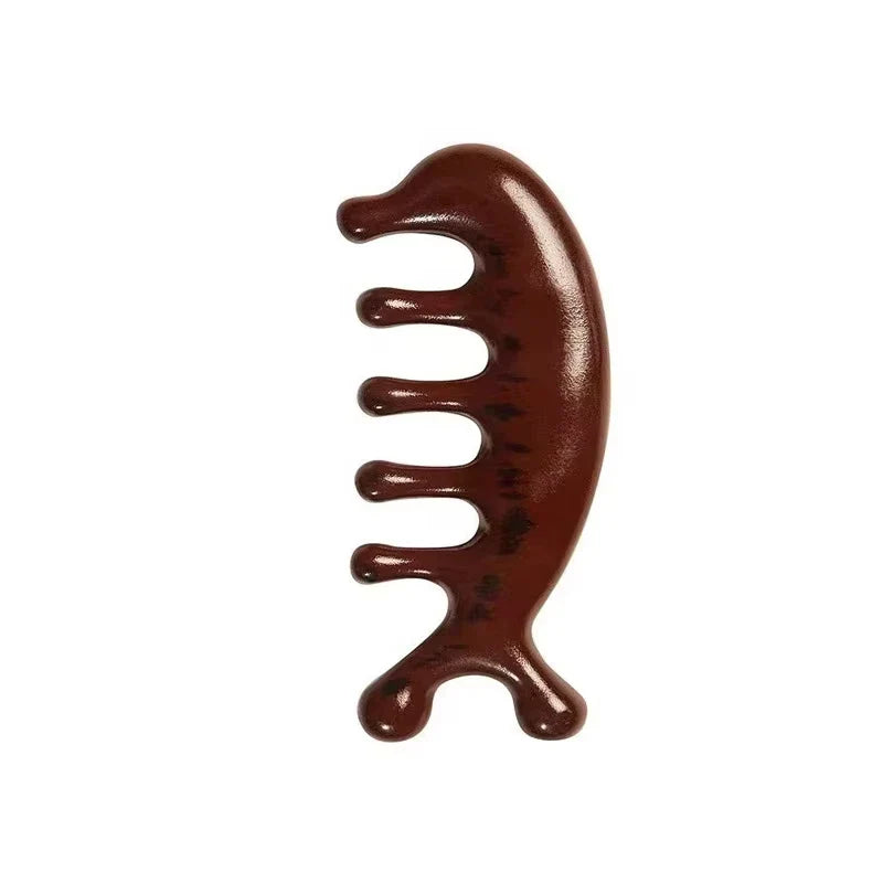 Natural Gua Sha Massage Comb Wide Tooth Facial Massager for Head Face Scalp And Body Guasha Scraping Tool Beauty Trend Shop