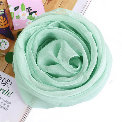 New 70X70cm Simulation Silk Scarves Women's Versatile Small Square Solid Chiffon Scarf Gauze Scarf Party Gift Beauty World Shop