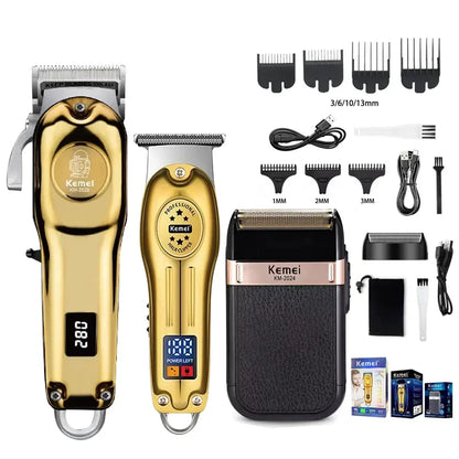 Kemei KM-2628 KM-678 KM-2024 USB Rechargeable Hair Clipper Professional Cordless Men Hair Trimmer Men's Hair Cutting Machine Beauty Trend Shop