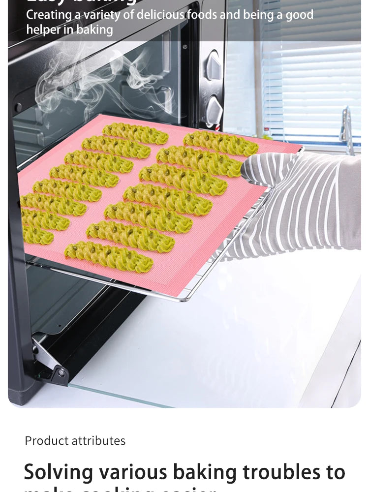 30X40cm Silicone Grill Mat Baking Tray Breathable Cookie Bread Mat Oven Microwave High Temperature Baking Kitchen Tools Beauty World Shop