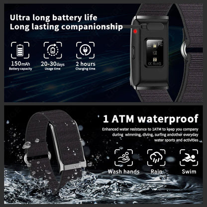 LIGE No Screen Smart Watch Men's Sports Outdoors Fitness Heart Rate Monitor 1ATM Waterproof New Smartwatch For Andrio IOS 2025 Beauty World Shop