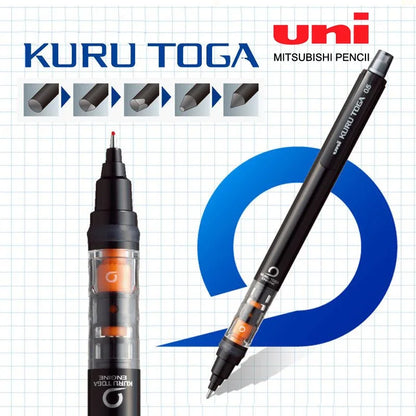 Janpan UNI Kuru Toga Mechanical Pencil M5-452 Drawing Pencil 0.5mm Low Center of Gravity Automatic Rotation School Supplies Beauty World Shop