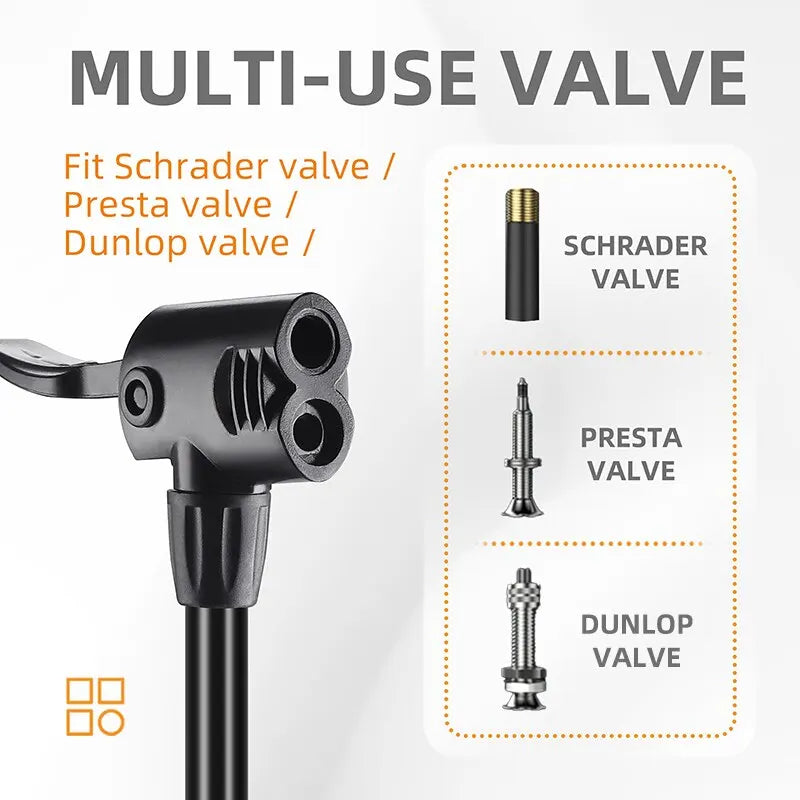 WEST BIKING Bicycle Pump 160PSI Portable Stainless Steel Bike Pump Schrader Presta Valve Inflator Mountain Road Bike Accessories Beauty World Shop