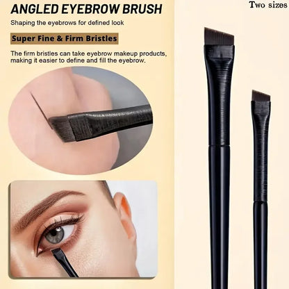 Eyeliner brush set, with tilted fine blade, suitable for precise application - suitable for all skin types. Beauty World Shop