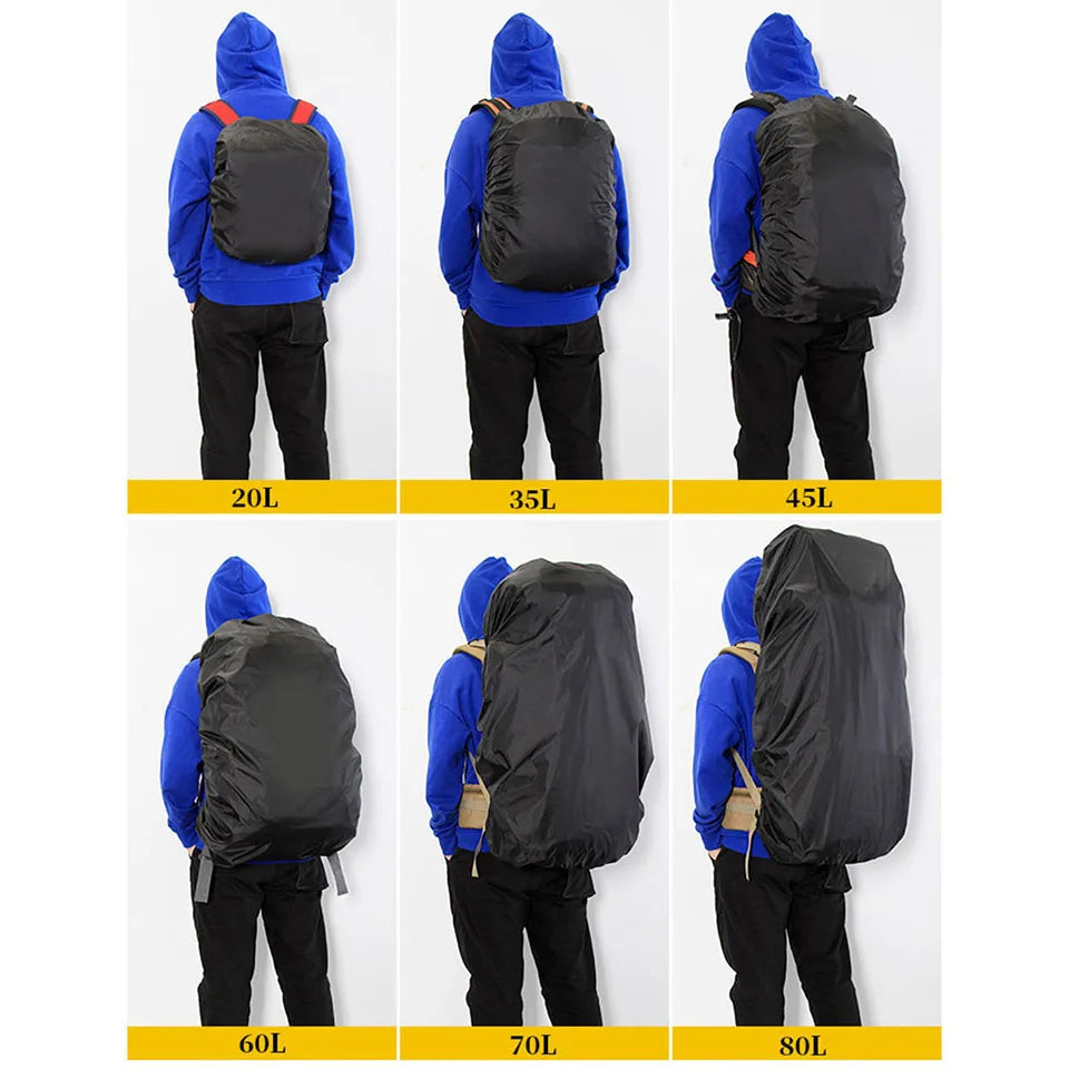 KoKossi 1Pcs 20-60L Outdoor Hiking Backpack Rain Cover Backpack Waterproof Cover Cycling Hiking Reflective Rain Cover Unisex Beauty World Shop