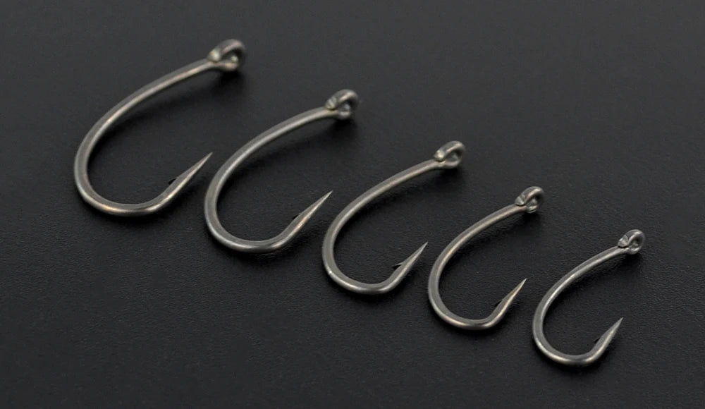 Hirisi 15x Carp Fishing Hooks With Eye Micro Barb High Carbon Steel Fish Hooks PTFE Coated Fishing Accessories X915 Beauty World Shop