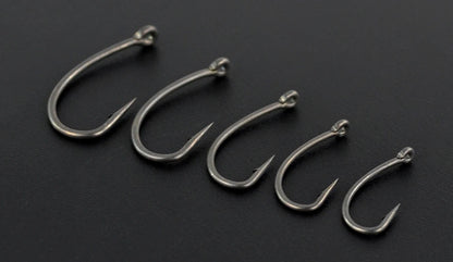 Hirisi 15x Carp Fishing Hooks With Eye Micro Barb High Carbon Steel Fish Hooks PTFE Coated Fishing Accessories X915 Beauty World Shop