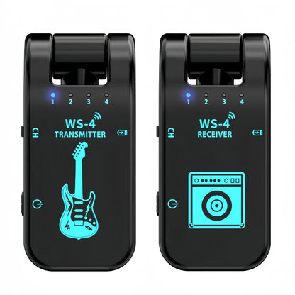 2.4G Wireless Guitar System - Rechargeable Guitar Transmitter & Receiver for Electric Guitar & Bass, Plug & Play, Low Latency Beauty World Shop