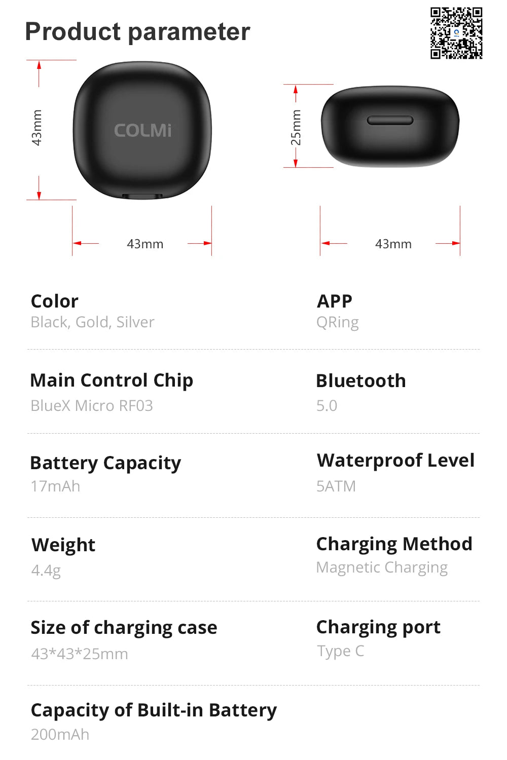 2024 COLMI R02 Smart Ring with Charging Case for Men Women, Battery Life, 39 Days, Health Monitor, 5ATM Waterproof Beauty World Shop