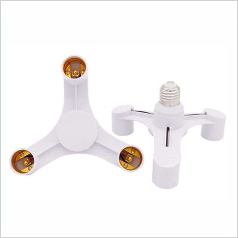 3In1 E27 to E27 extended LED bulb socket splitter adapter bracket, suitable for photography studios, kitchens, restaurants Beauty Trend Shop