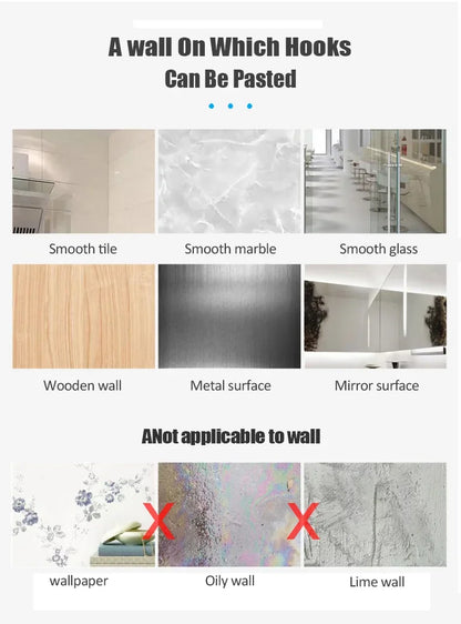 10PCS Self Adhesive Wall Hook Strong Without Drilling Coat Bag Bathroom Door Kitchen Towel Hanger Hooks Home Storage Accessories Beauty World Shop