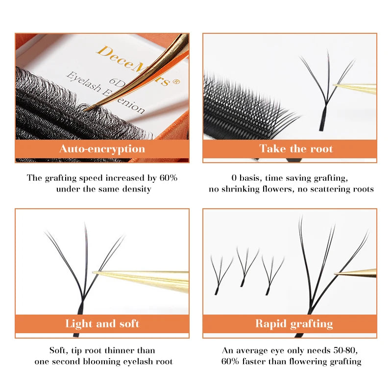 DeceMars 6D-W shaped eyelash extension Beauty World Shop
