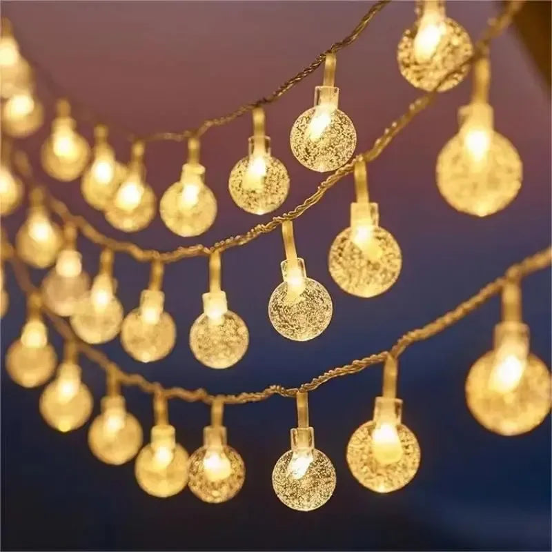 3M Christmas Lights Snowflake String Lights Fairy Lights Waterproof Star Ball LED Lamp for Home Christmas Tree Garden Decoration Beauty World Shop