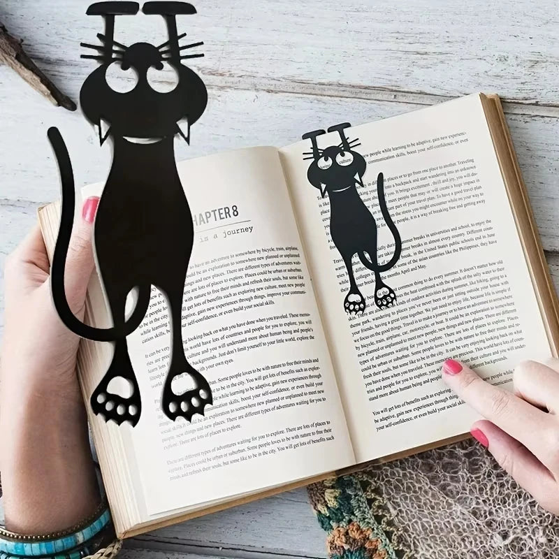 1-5PCS Kawaii Black Cat Bookmarks for Books 3D Plastic Stereo Animal Book Mark for Student Teacher's Gifts Creative Stationery Beauty World Shop
