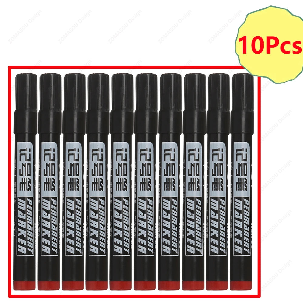 1-100Pcs Waterproof Oil-based Marker Pen Quick Dry Black Blue Red Ink Permanent for Metal Glass Stationery Art School Supply Beauty World Shop