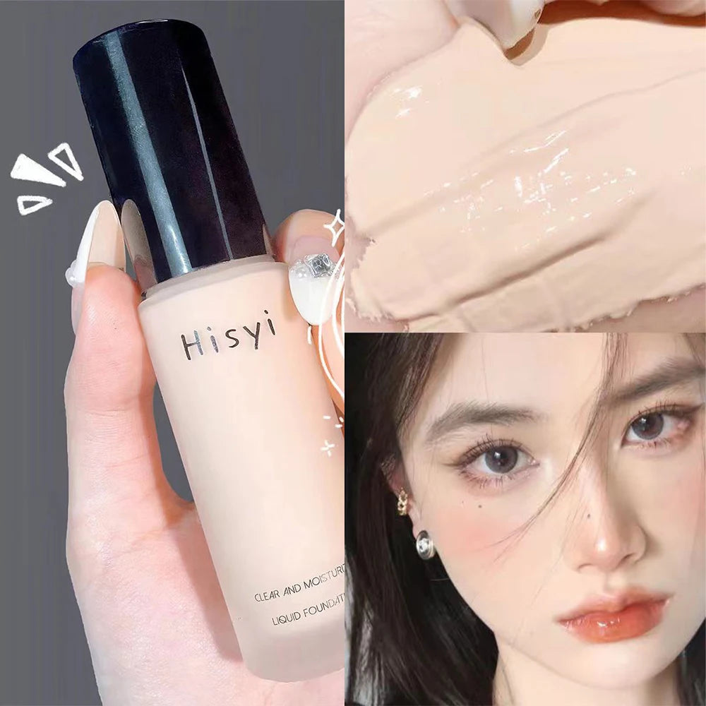 Liquid foundation naturally covers flaws without sticking powder, plain face cream, transparent foundation, conceals blemishes Beauty World Shop