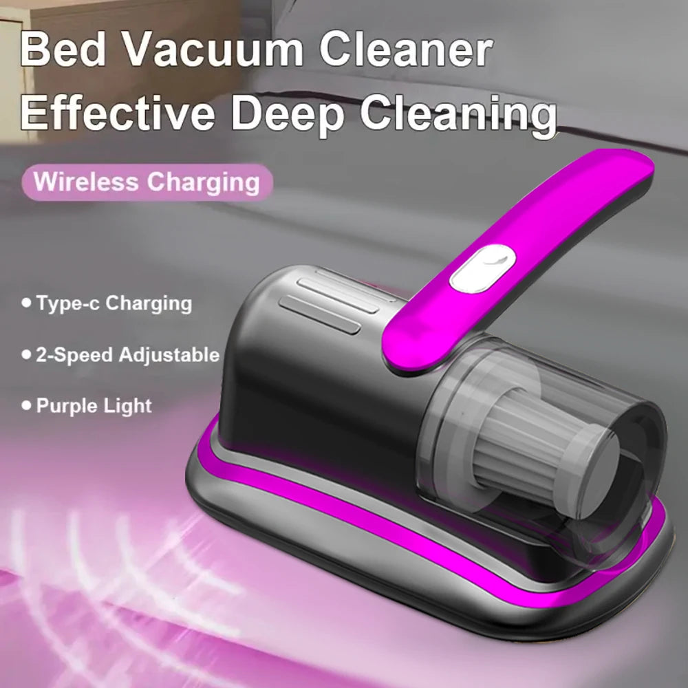 Wireless Handheld Mattress Vacuum Cleaner with UV-C Light HEPA Filter And Ultrasonic Vibration12KPa for Bed Sofa Car Seat Carpet Beauty World Shop