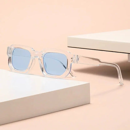 New Retro Rectangular Frame Sunglasses - Fashionable Retro Sunglasses With Uv400 Protection3007 Beauty World Shop