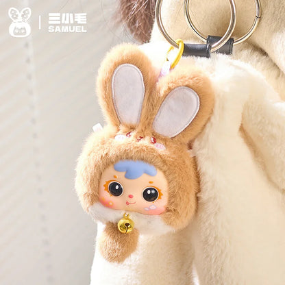 Samuel Mini Wealth Rabbit Blind Box Series Plush Toys Kawaii Backpack Doll Pendant Desktop Ornament Mystery Box Peripheral Gifts Beauty World Shop