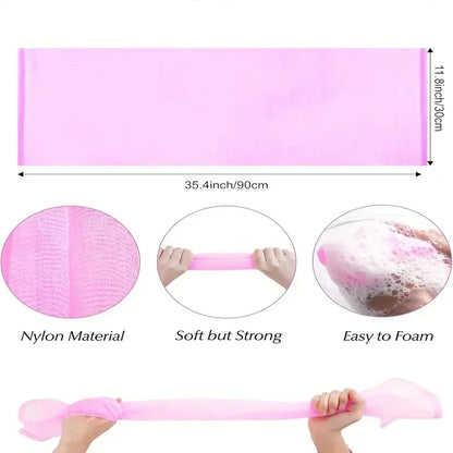 1Pcs Japanese Body Wash Towel Beauty Skin Exfoliating Cloth Washcloth Nylon Bath Towel Skin Polishing Towel Body Back Scrubber Beauty World Shop