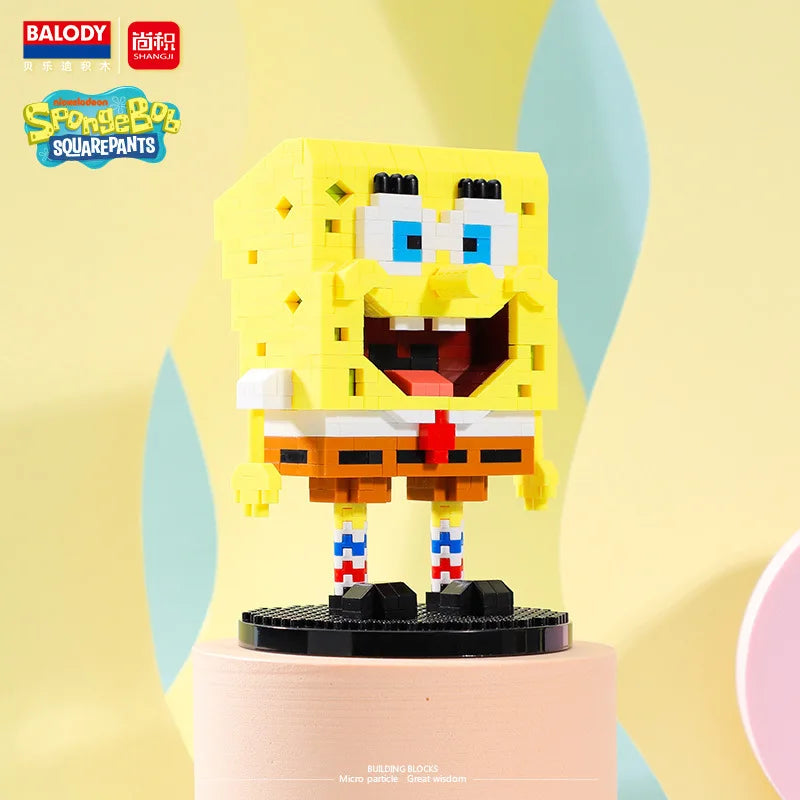 Anime SpongeBob SquarePants Micro particles Block City  Patrick Star Squidward Building Blocks Kids Toys Birthday Gifts Beauty World Shop
