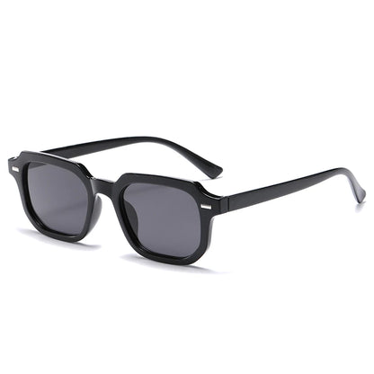 1Pc Men's Fashion Glasses New Trendy Square Frame Retro Rivet Y2K Music Festival Cool Street Style Decoration Suitable for Daily Beauty World Shop