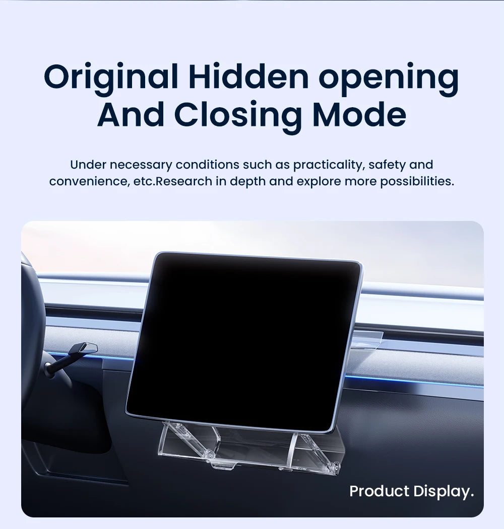YZ For New Tesla Highland Model 3 Y Juniper Tray Magnetic Under Screen Fold Storage Box ETC Screen Storage Box Accessories Beauty World Shop