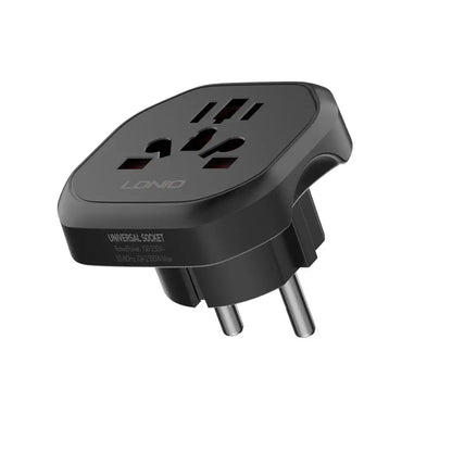 LDNIO Korea EU Plug Adapter 2500W Travel Adapter Converter High Quality Universal Socket AU US UK CN To EU KR 4.8 mm Wall Socket Beauty World Shop