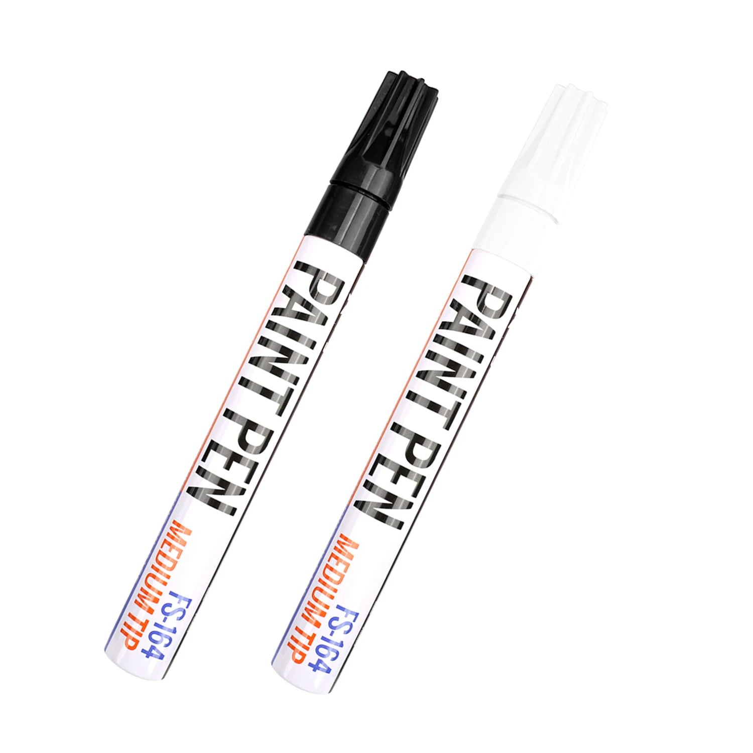 Black/White Oil Based Paint Pens, Permanent Marker for Metal, Wood, Canvas, Fabric, Plastic, Tire, Glass, Waterproof Beauty World Shop
