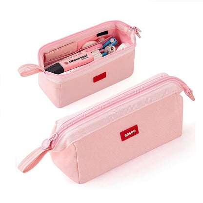 Large Capacity Pencil Case With Pen Holder Label Minimalist Student Stationery Storage Creative Stationery Storage Bag Beauty World Shop