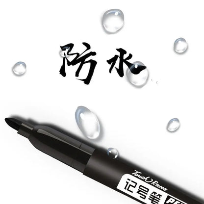 6 Pcs/Set Permanent Art Marker Pen Fine Point Waterproof Ink Thin Nib Crude Nib Black Blue Red Ink 1.5mm Fine Color Marker Pens Beauty World Shop