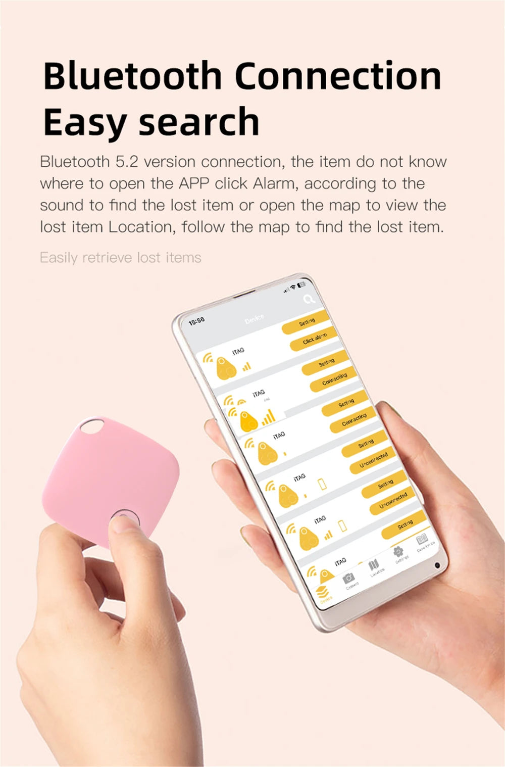 Smart Bluetooth GPS Tag Tracker Work with Android IOS APP Anti Lost Reminder Device Anti-loss Rated Locator Car Key Pet Finder Beauty World Shop