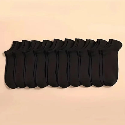 Men's Mid-Calf Cotton Socks 10/5/3 Pairs | Soft Breathable All-Season Crew Socks Solid Color for Daily Work, Sports &Casual Wear Beauty World Shop